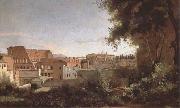 Jean Baptiste Camille  Corot View of the Colosseum from the Farnese Gardens (mk09) oil painting artist